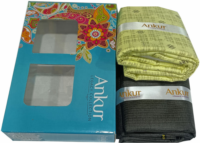 Arvind Cotton Blend Printed Shirt & Trouser Fabric