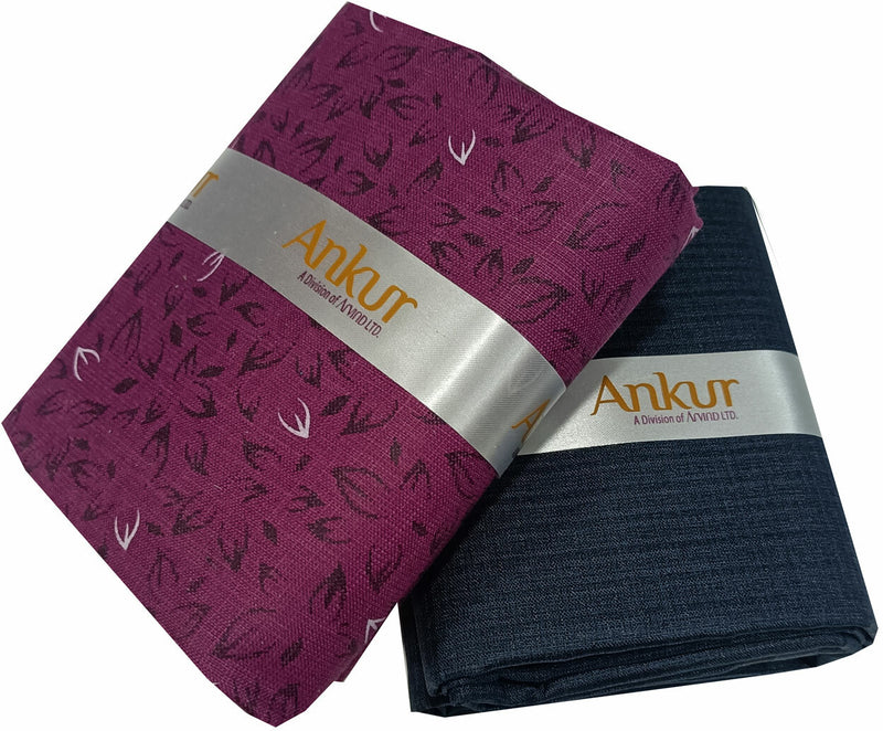 Arvind Cotton Blend Printed Shirt & Trouser Fabric