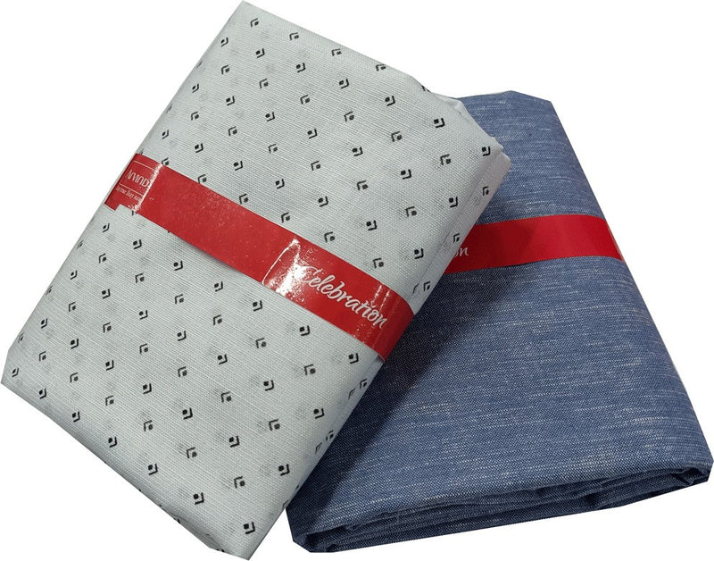 Arvind Cotton Blend Printed Shirt & Trouser Fabric