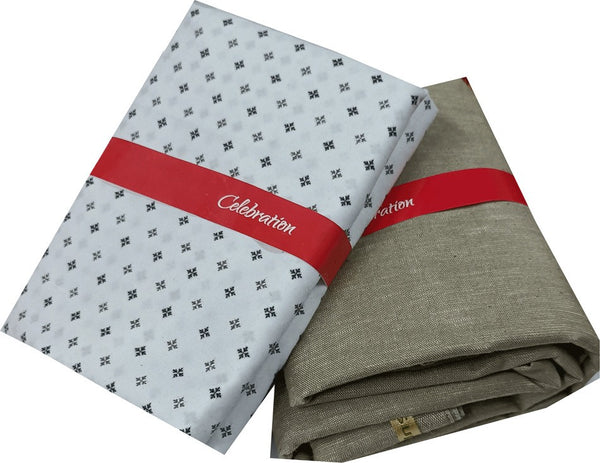 Arvind Cotton Blend Printed Shirt & Trouser Fabric