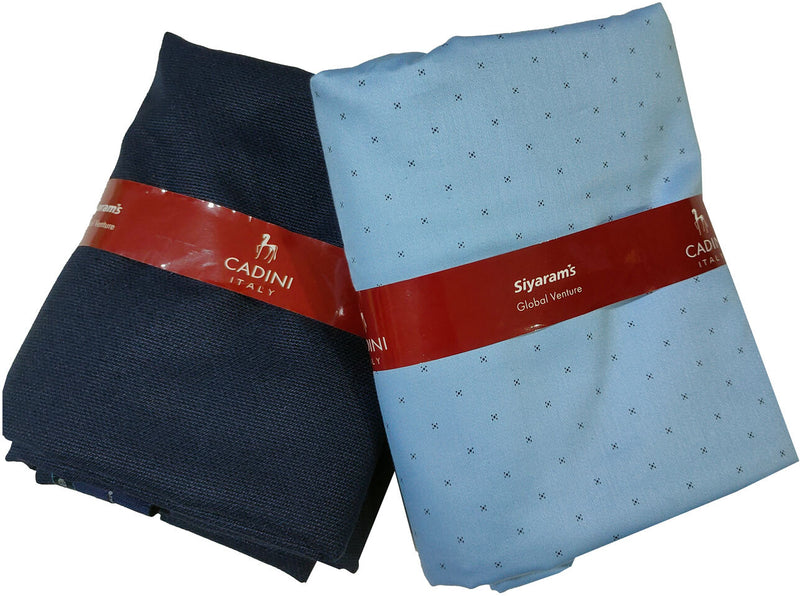 Siyaram"s Cotton Blend Solid Shirt & Trouser Fabric