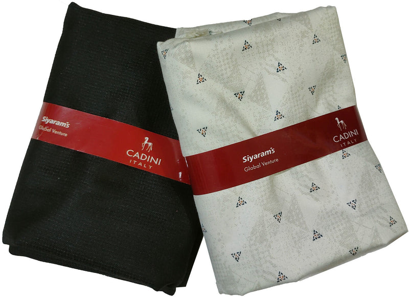 Siyaram"s Cotton Blend Solid Shirt & Trouser Fabric