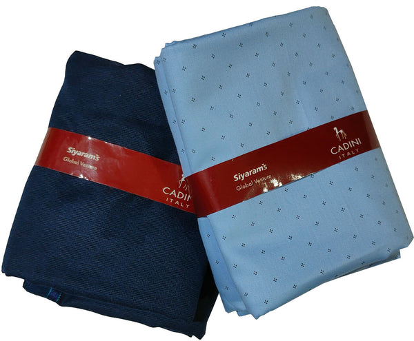 Siyaram"s Cotton Blend Printed Shirt & Trouser Fabric