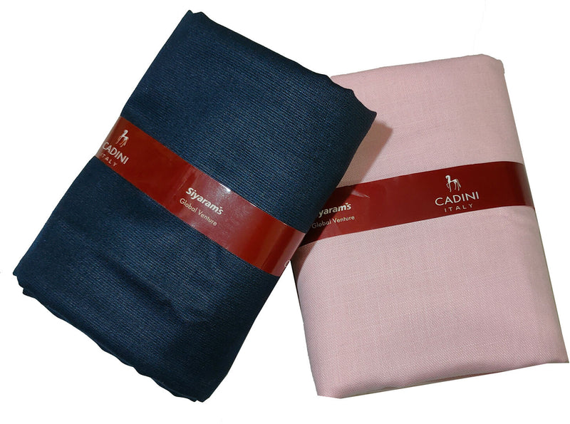 Siyaram"s Cotton Blend Solid Shirt & Trouser Fabric