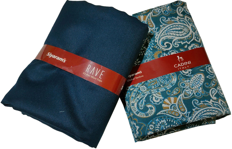 Siyaram"s Cotton Blend Solid Shirt & Trouser Fabric