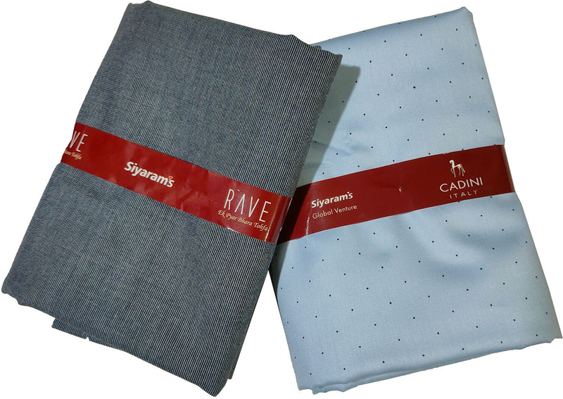 Siyaram"s Cotton Blend Printed Shirt & Trouser Fabric