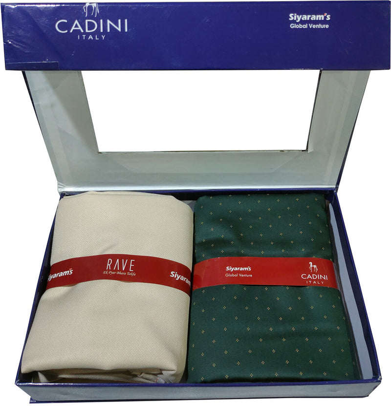 Siyaram"s Cotton Blend Printed Shirt & Trouser Fabric