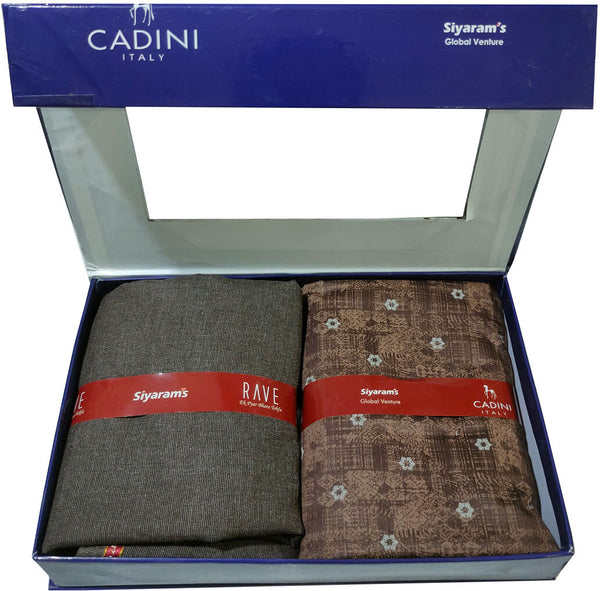 Siyaram"s Cotton Blend Printed Shirt & Trouser Fabric