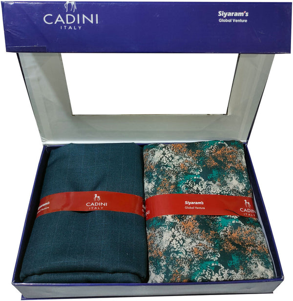 Siyaram"s Cotton Blend Printed Shirt & Trouser Fabric