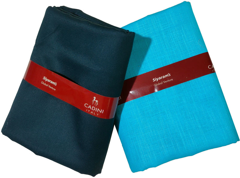 Siyaram"s Cotton Blend Solid Shirt & Trouser Fabric