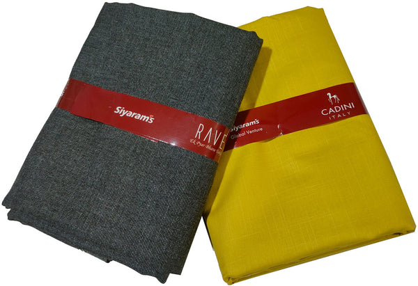 Siyaram"s Cotton Blend Printed Shirt & Trouser Fabric