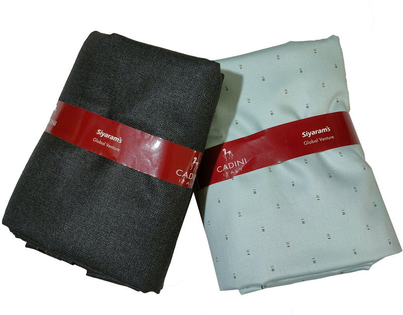 Siyaram"s Cotton Blend Printed Shirt & Trouser Fabric