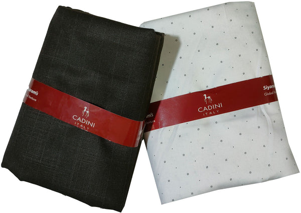 Siyaram"s Cotton Blend Printed Shirt & Trouser Fabric