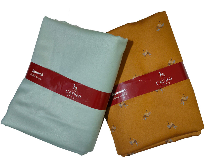 Siyaram"s Cotton Blend Printed Shirt & Trouser Fabric