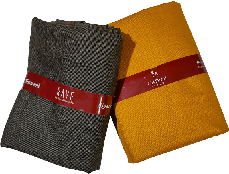 Siyaram"s Cotton Blend Solid Shirt & Trouser Fabric