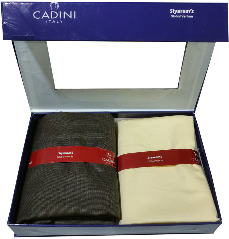 Siyaram"s Cotton Blend Solid Shirt & Trouser Fabric