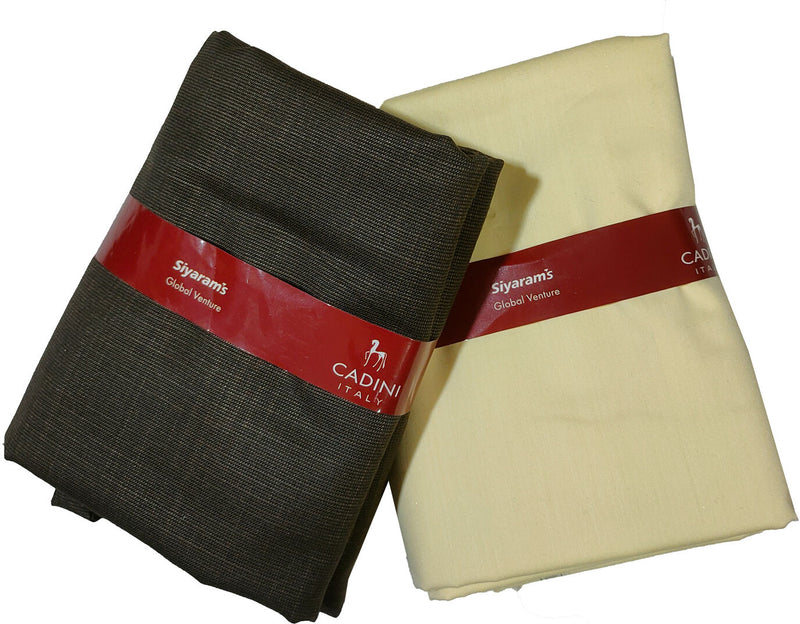 Siyaram"s Cotton Blend Solid Shirt & Trouser Fabric