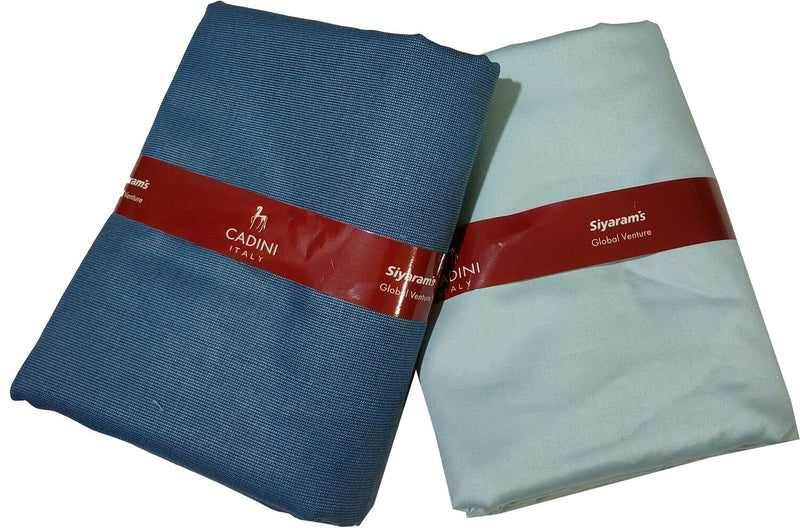 Siyaram"s Cotton Blend Solid Shirt & Trouser Fabric