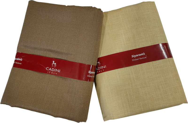 Siyaram"s Cotton Blend Solid Shirt & Trouser Fabric