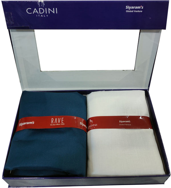 Siyaram"s Cotton Blend Solid Shirt & Trouser Fabric