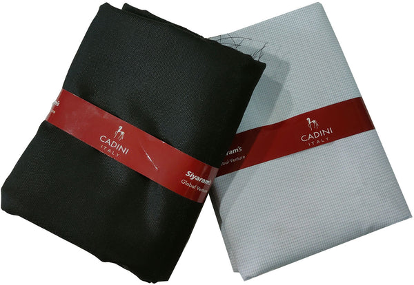 Siyaram"s Cotton Blend Solid Shirt & Trouser Fabric