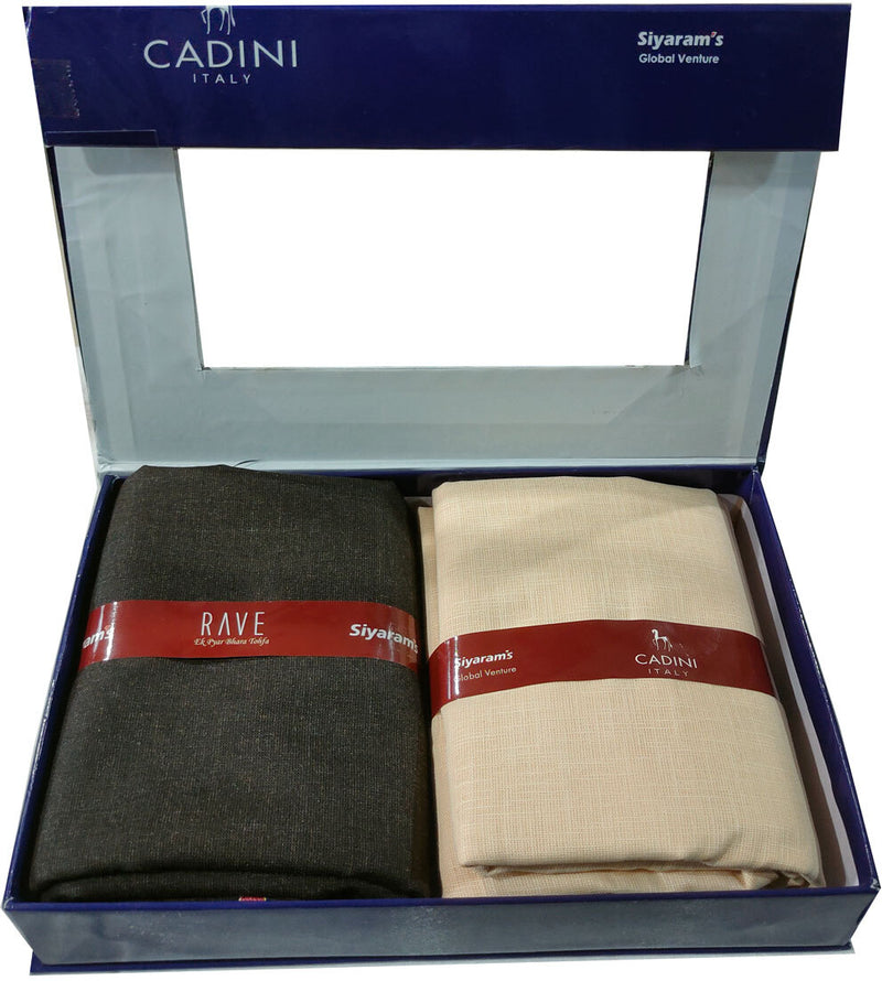 Siyaram"s Cotton Blend Solid Shirt & Trouser Fabric