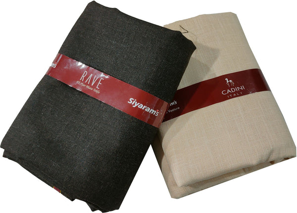 Siyaram"s Cotton Blend Solid Shirt & Trouser Fabric