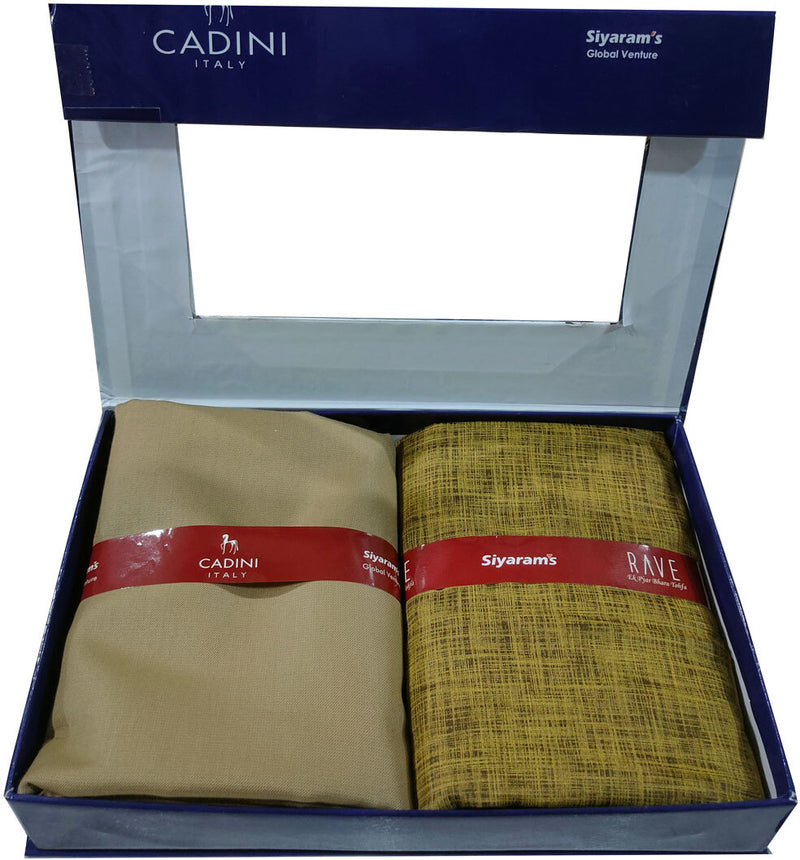 Siyaram"s Cotton Blend Solid Shirt & Trouser Fabric