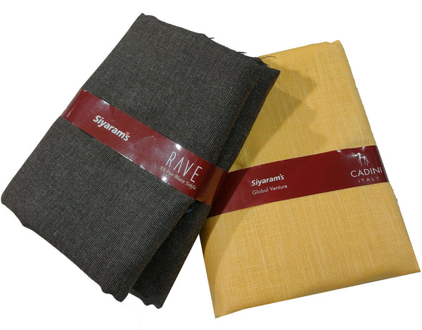 Siyaram"s Cotton Blend Printed Shirt & Trouser Fabric