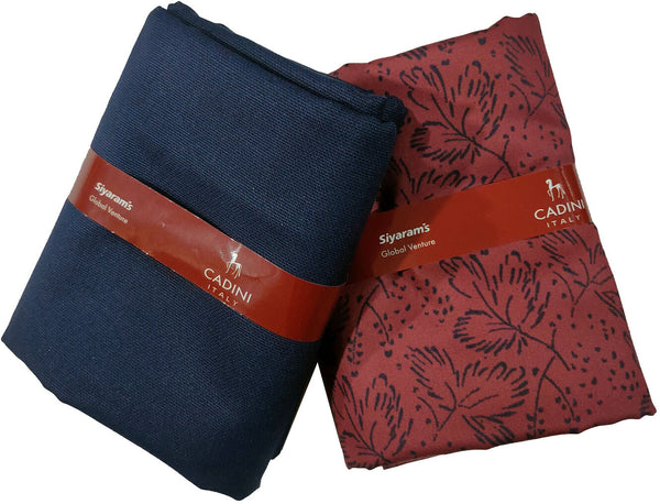 Siyaram"s Cotton Blend Printed Shirt & Trouser Fabric