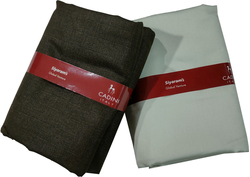 Siyaram"s Cotton Blend Printed Shirt & Trouser Fabric