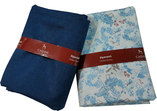 Siyaram"s Cotton Blend Solid Shirt & Trouser Fabric