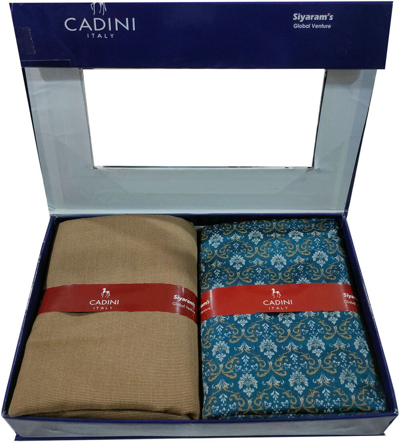 Siyaram"s Cotton Blend Printed Shirt & Trouser Fabric