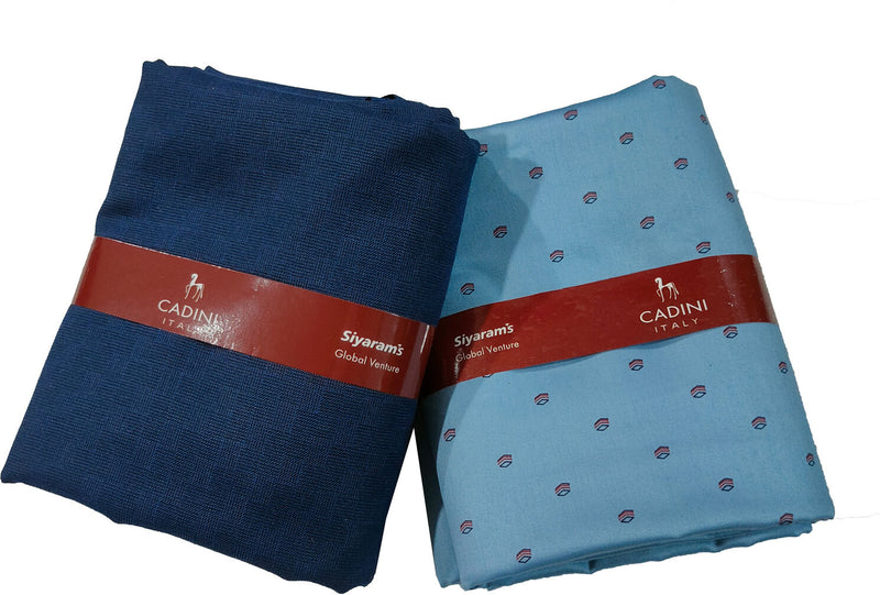 Siyaram"s Cotton Blend Printed Shirt & Trouser Fabric