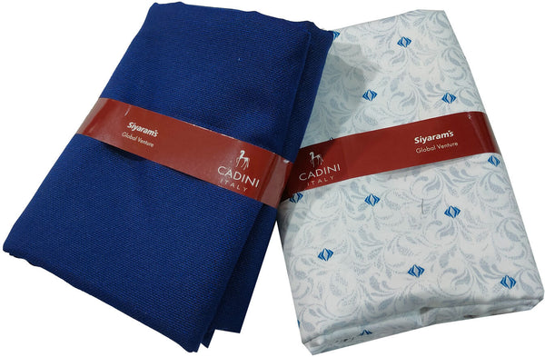 Siyaram"s Cotton Blend Solid Shirt & Trouser Fabric