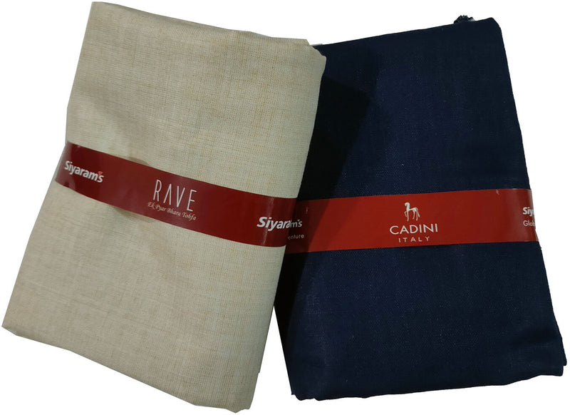 Siyaram"s Cotton Blend Solid Shirt & Trouser Fabric