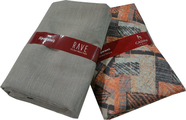 Siyaram"s Cotton Blend Solid Shirt & Trouser Fabric