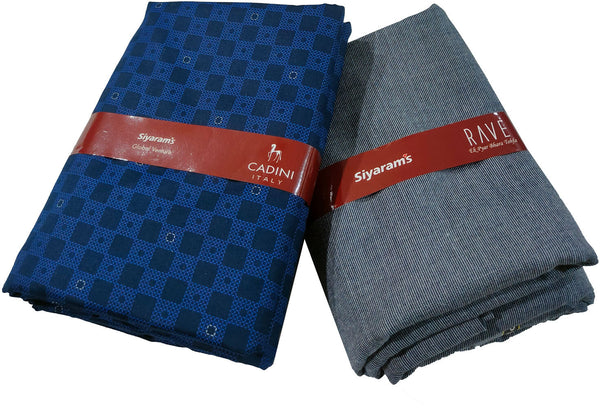 Siyaram"s Cotton Blend Printed Shirt & Trouser Fabric