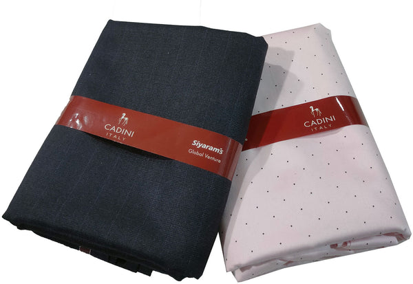 Siyaram"s Cotton Blend Printed Shirt & Trouser Fabric