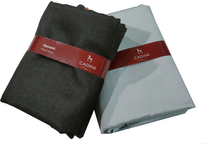 Siyaram"s Cotton Blend Solid Shirt & Trouser Fabric