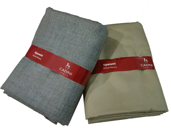 Siyaram"s Cotton Blend Solid Shirt & Trouser Fabric