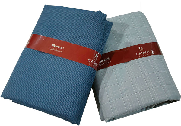 Siyaram"s Cotton Blend Printed Shirt & Trouser Fabric