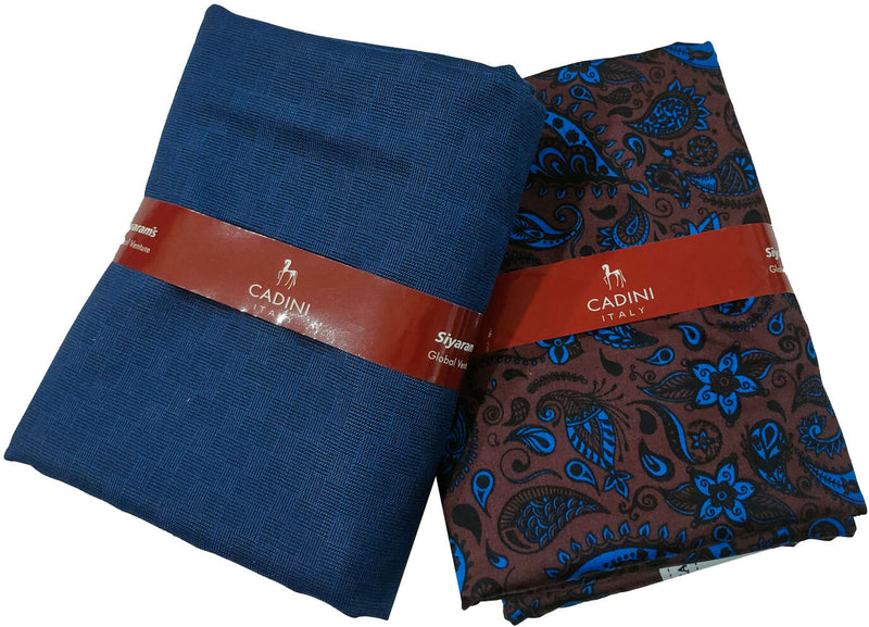 Siyaram"s Cotton Blend Solid Shirt & Trouser Fabric