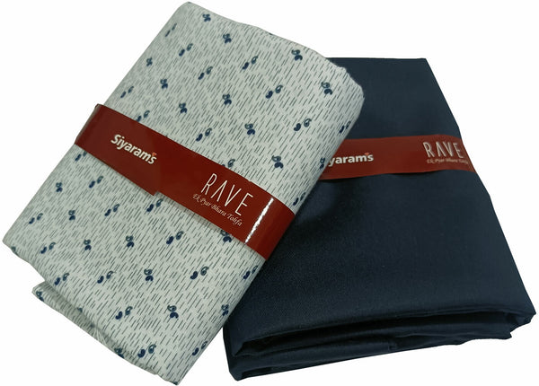 Siyaram"s Cotton Blend Printed Shirt & Trouser Fabric