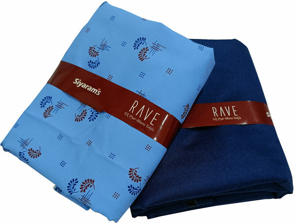 Siyaram"s Cotton Blend Printed Shirt & Trouser Fabric