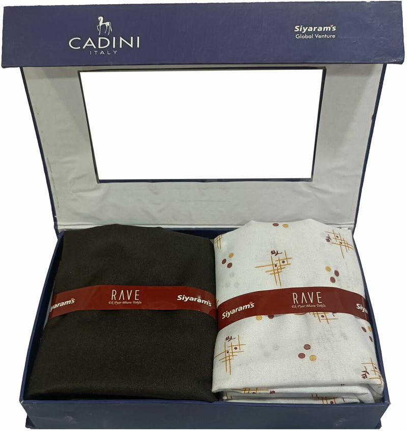 Siyaram"s Cotton Blend Printed Shirt & Trouser Fabric