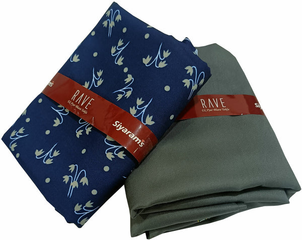 Siyaram"s Cotton Blend Printed Shirt & Trouser Fabric