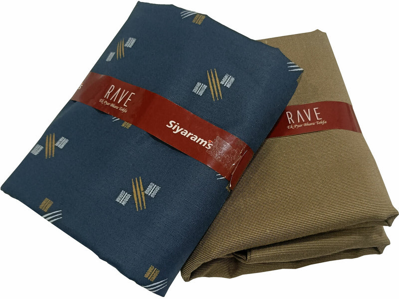 Siyaram"s Cotton Blend Printed Shirt & Trouser Fabric