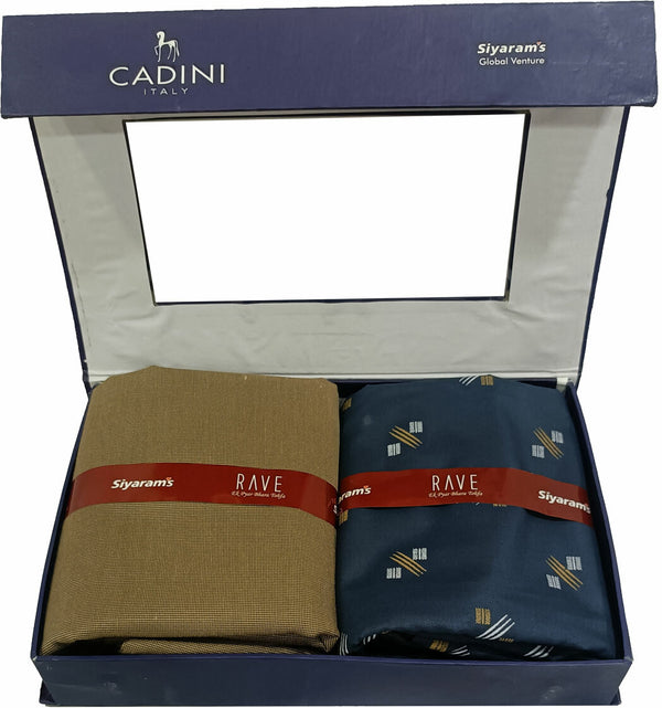 Siyaram"s Cotton Blend Printed Shirt & Trouser Fabric