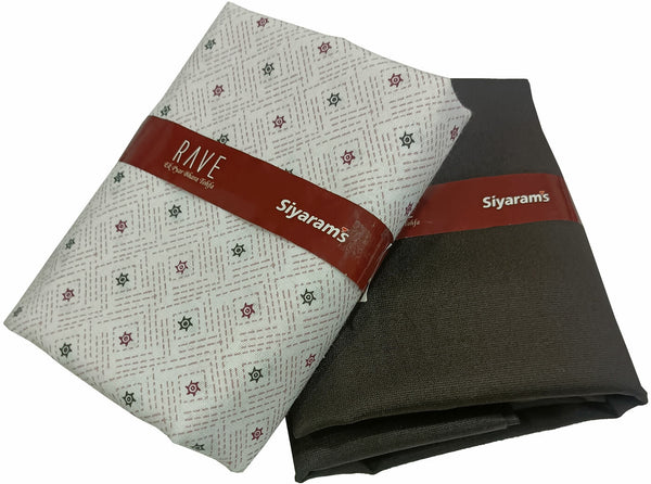 Siyaram"s Cotton Blend Printed Shirt & Trouser Fabric